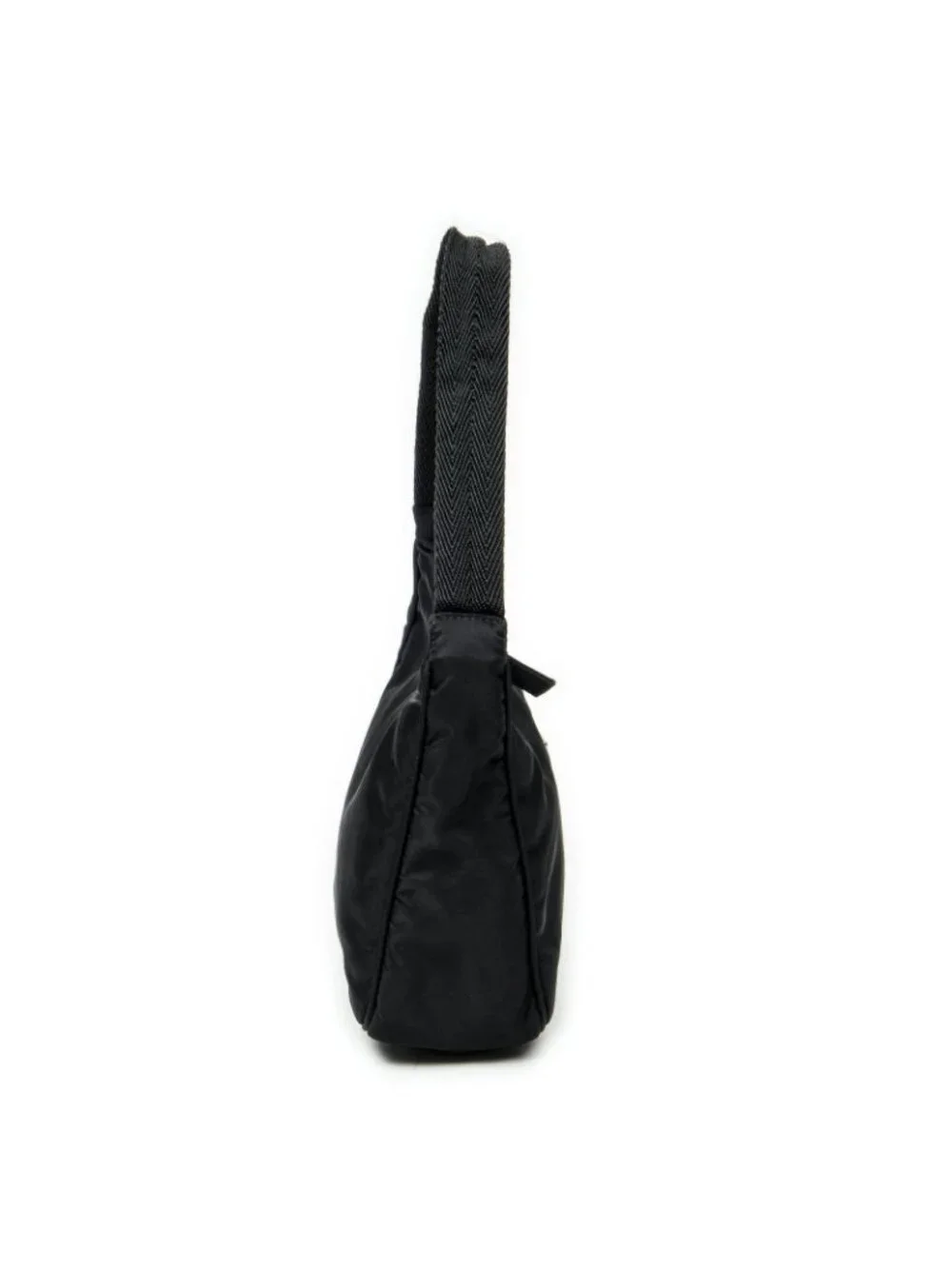 Prada Mini Zip Hobo Black Nylon Canvas - Picture 4 of 10